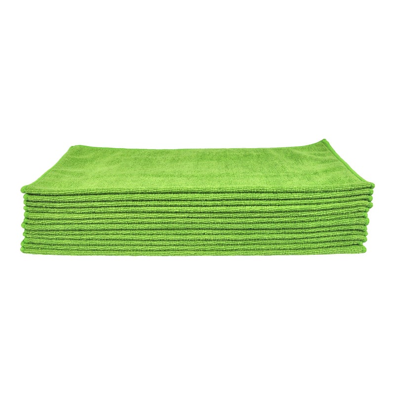 Eurow Utility 240 GSM Terry Weave Microfiber Cleaning Towels for Home, Auto, Boat, RV, Garage, Shop, Streak-Free, Scratch-Free, Reusable, Multi-Surface, Ultra Absorbent, 16x16 Inch, 12-Pack, Green - Image 5